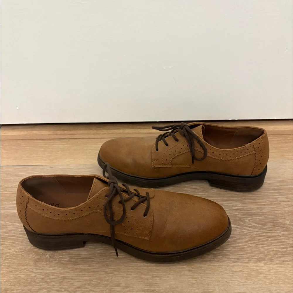 Frye & Co Men's Grant Oxford Shoes Cognac Brown 9.5M